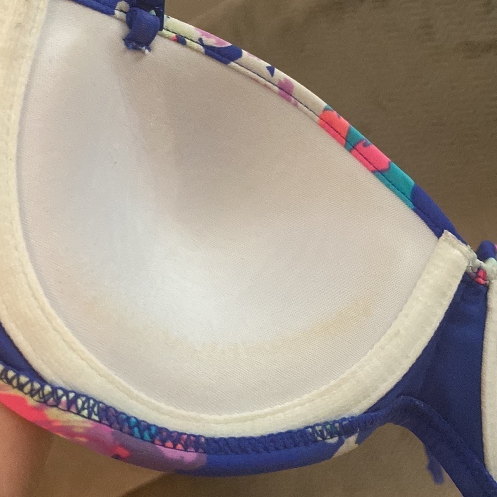 Gap Body Halter Style Bikini Top Push Up Floral S - Picture 10 of 11